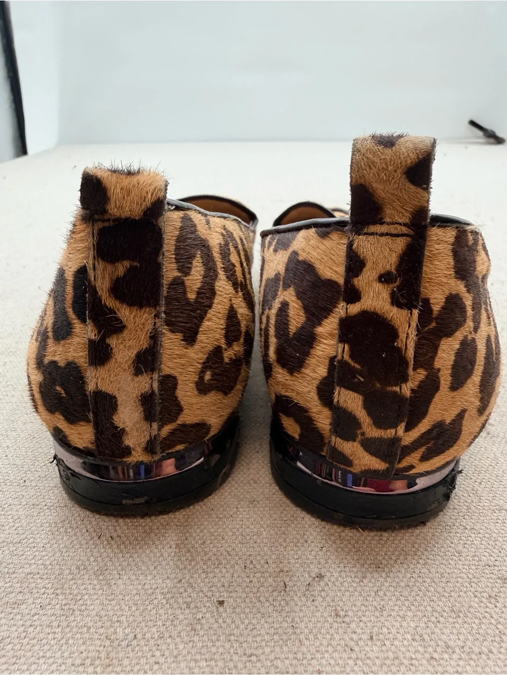 Franco Sarto Susie Leopard-Print Pointed Loafers - Brown/Tan